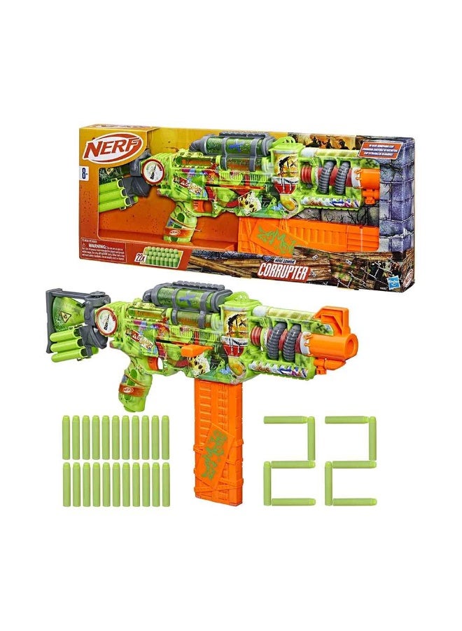 NERF Zombie Corrupter Dart Blaster With 22 Elite Darts - Image 2