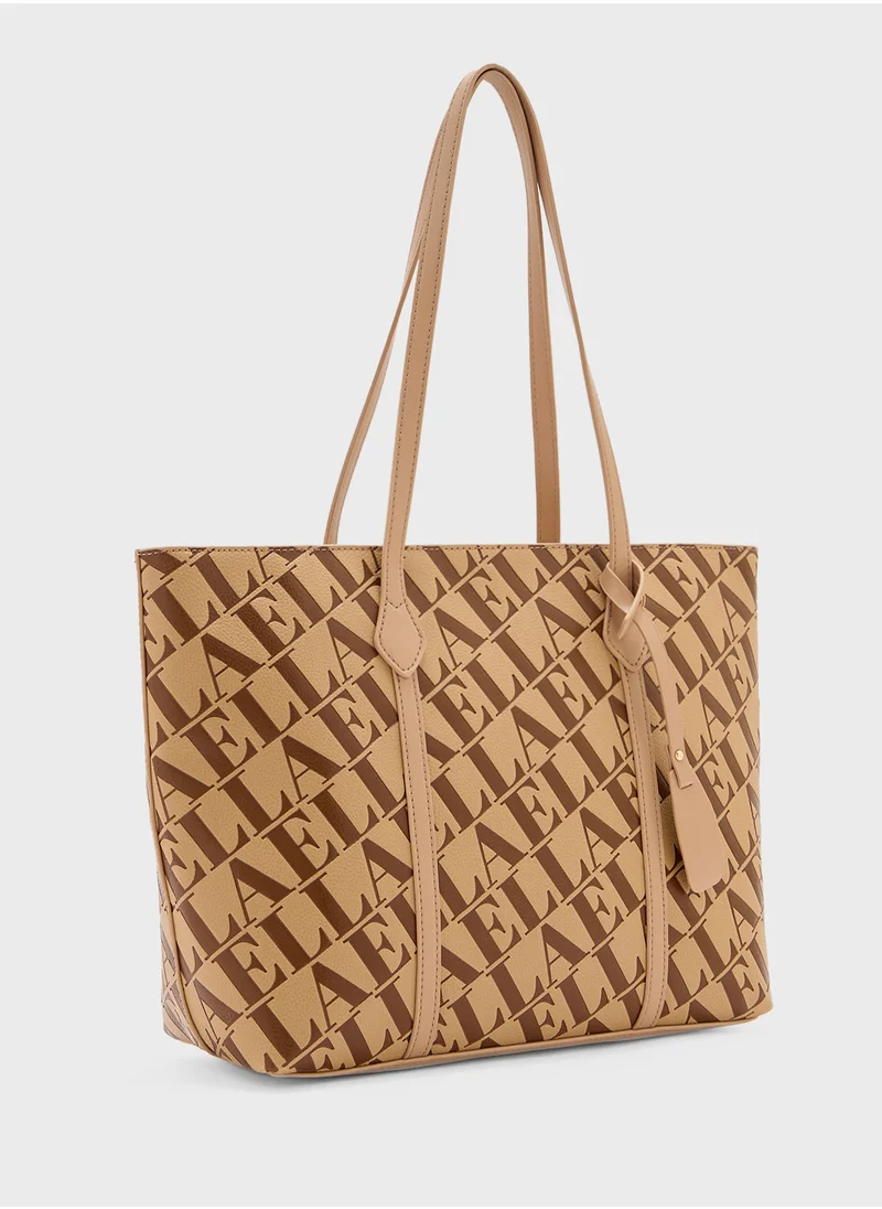ELLA Monogram Embossed Tote Bag
