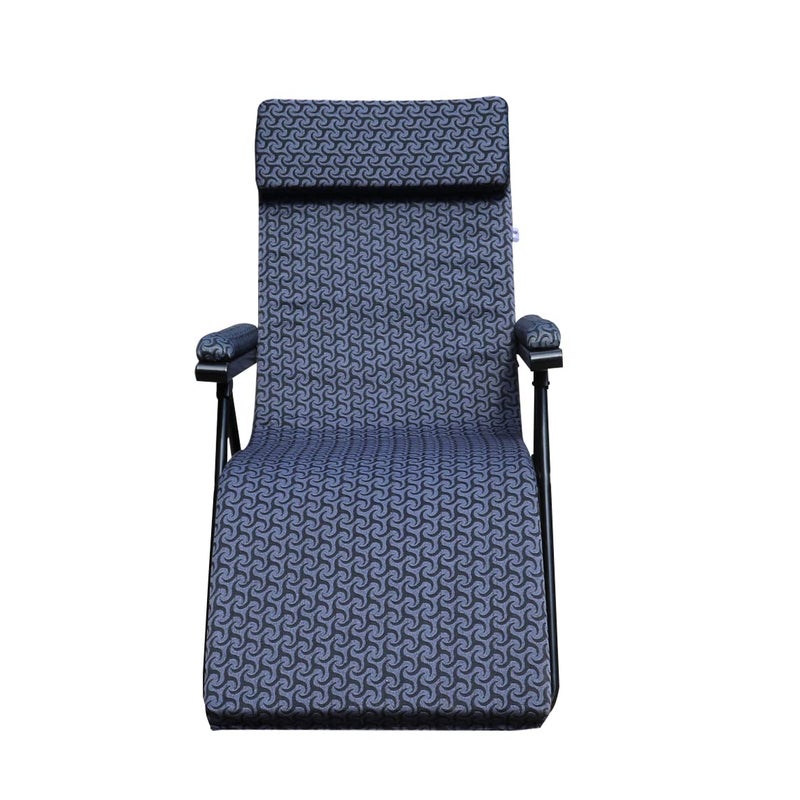 Spacecrafts Stainless Steel Recliner Folding Easy Chair 5 Adjustable Postions Portable And Space Saving Easy Chair For Home Relax Grey - Image 4
