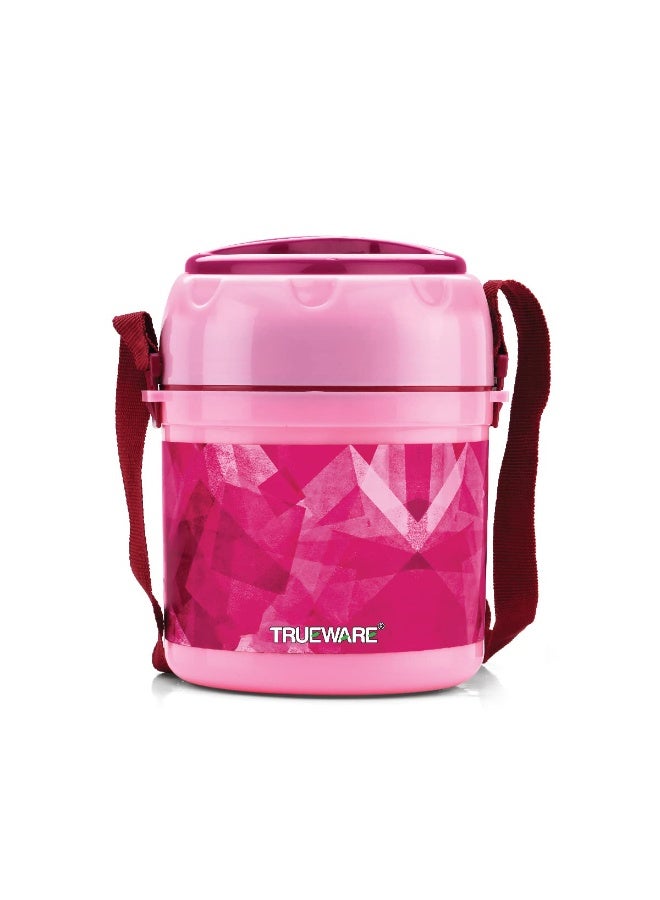 Trueware Foody Plus 2 Thermoware Lunch Box with 3 Microwave conainter (2 x 300 ML & 1 x 200 ML) - Image 2