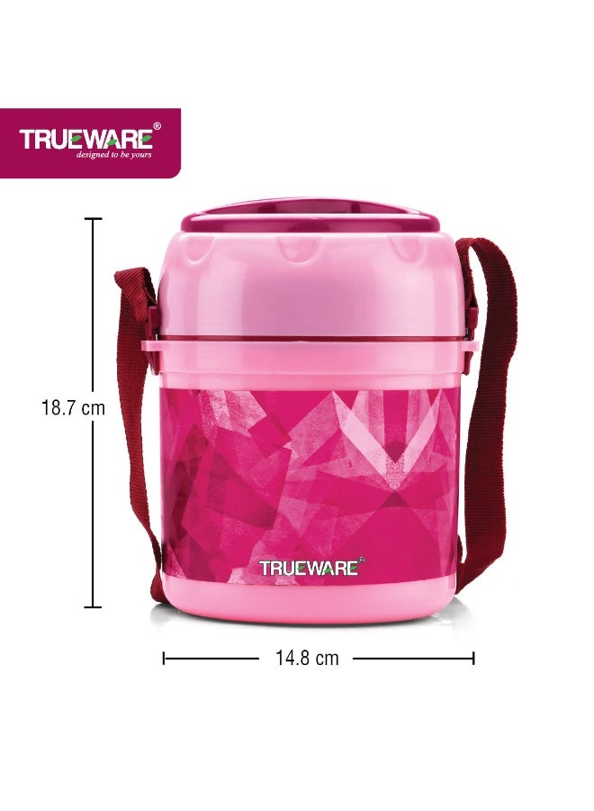 Trueware Foody Plus 2 Thermoware Lunch Box with 3 Microwave conainter (2 x 300 ML & 1 x 200 ML) - Image 3