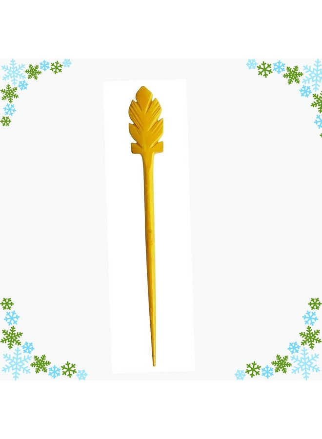 Salvus App SOLUTIONS Marble Handmade Yellow Hair Stick/Juda Pin for Women & Girls (1.3x15 cm). - Image 1
