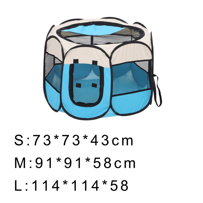 Portable Playpen 600D Heavy-Duty Oxford Cloth Waterproof Scratch-Resistant - Foldable Pop-Up Play Yard With Double Zipper Door For Outdoor Use - Image 5