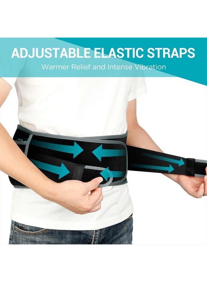 Comfytemp Cordless Heating Pad with Massager for Back Pain Relief, Portable Lower Back Massager FSA HSA Eligible, Fathers Day Dad Gifts for Mom, Wearable Heating Pads for Cramps with 3 Heat, Auto-Off - Image 3