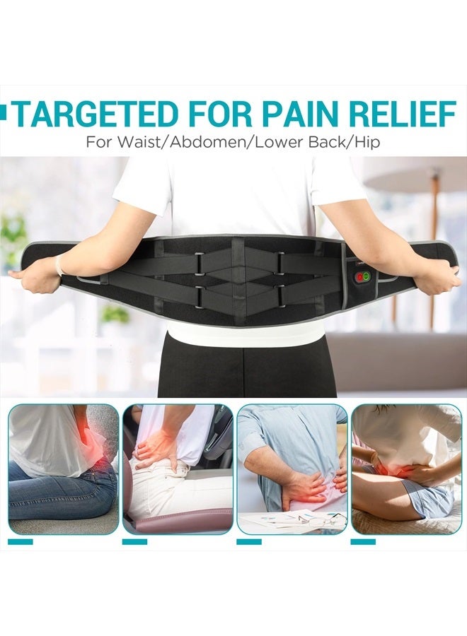 Comfytemp Cordless Heating Pad with Massager for Back Pain Relief, Portable Lower Back Massager FSA HSA Eligible, Fathers Day Dad Gifts for Mom, Wearable Heating Pads for Cramps with 3 Heat, Auto-Off - Image 5