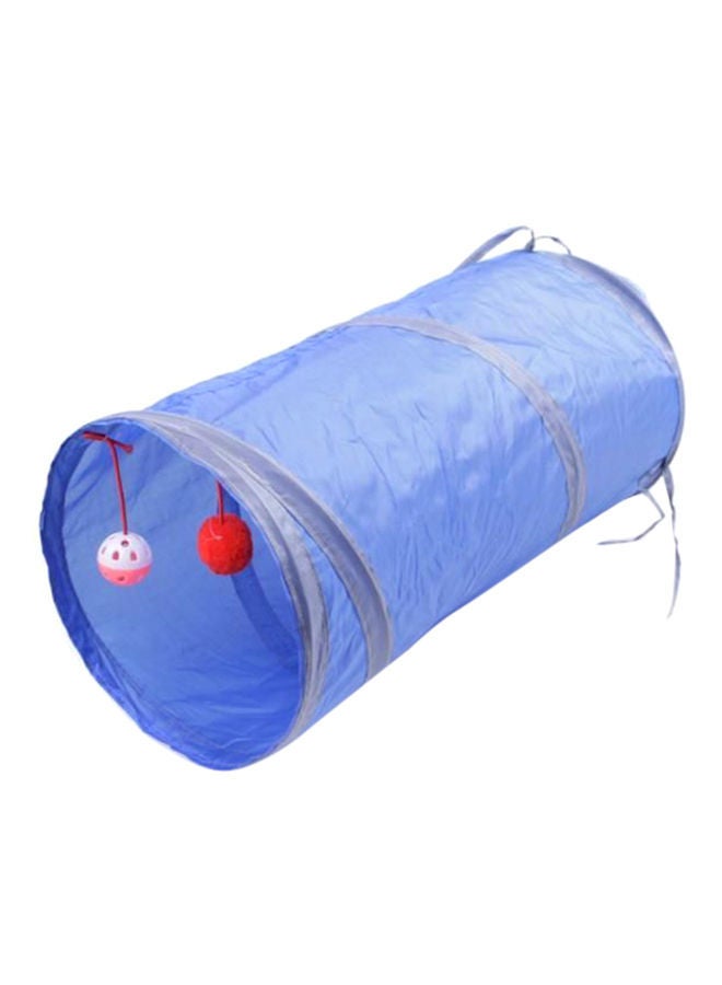 NIBEMINENT Play Tunnel With Ball Pet Training Toy For Small Cat Multicolour