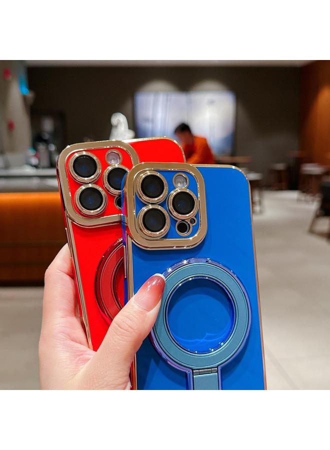 اس-توب جراب لهاتف iPhone 12 Pro مع حامل معدني مطلي بالكهرباء على شكل عين ساحرة - Image 3