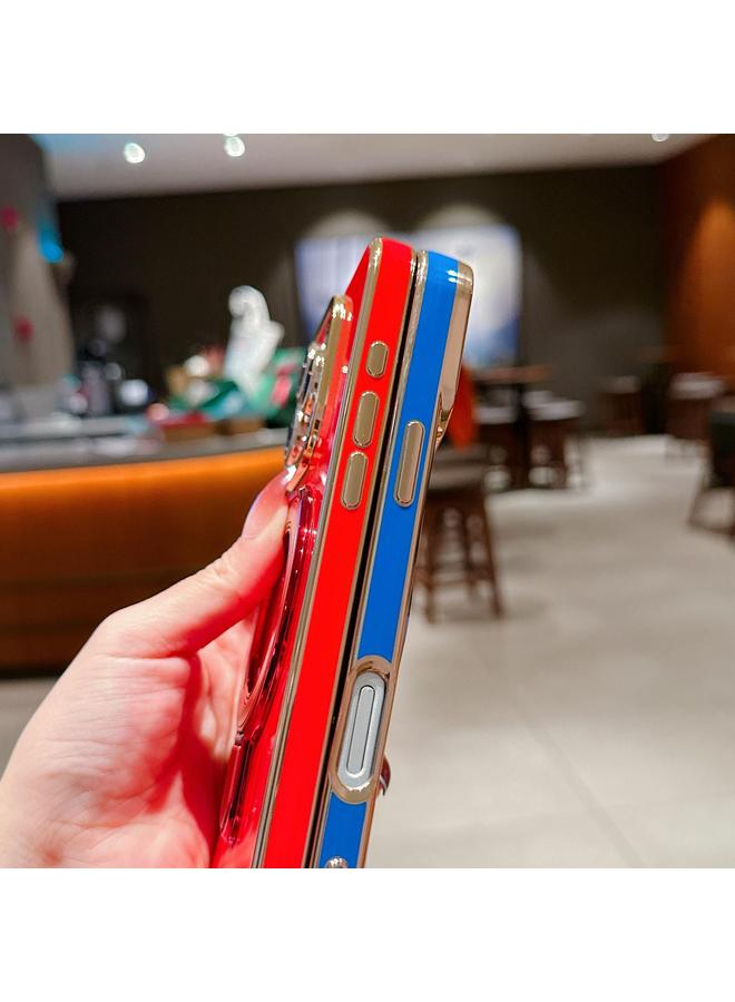 اس-توب جراب لهاتف iPhone 12 Pro مع حامل معدني مطلي بالكهرباء على شكل عين ساحرة - Image 4