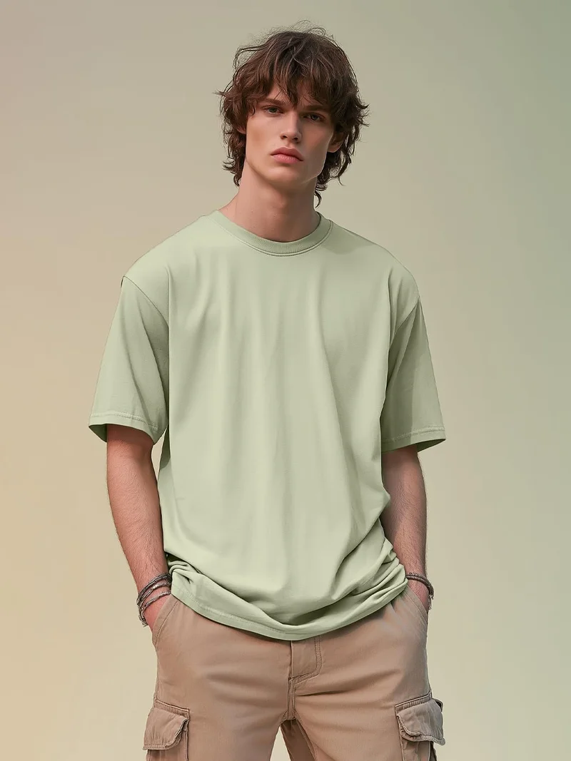NOBERO Men's Cotton Solid Regular Fit T-Shirt