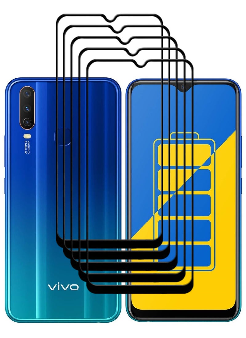 ACLIX 5 Pieces Antistatic ESD Dustproof Premium Quality High Definition Tempered Glass Screen Protector Designed For vivo Y15 - Image 1