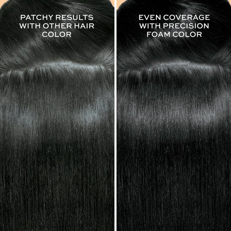 John Frieda Precision Foam Colour, Blue Black 2A, Full-coverage Hair Color Kit, Anti-Fade Gray Coverage, Deep Color Saturation Hair Dye, 1 Application - Image 2