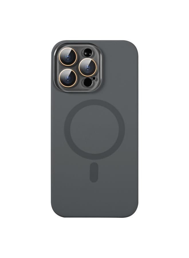 اس-توب جراب لهاتف iPhone 14 Pro Max مصنوع من السيليكون السائل MagSafe مع غطاء كامل للهاتف مع فيلم عدسة - Image 1