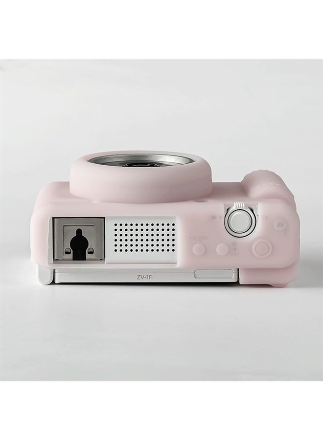Rieibi ZV-1F Case, Soft Silicone Protective Case for Sony ZV1F/ZV-1M2/ZV-1 Mark II Vlog Camera, Lightweight ZV1F Case - Light Pink - Image 3