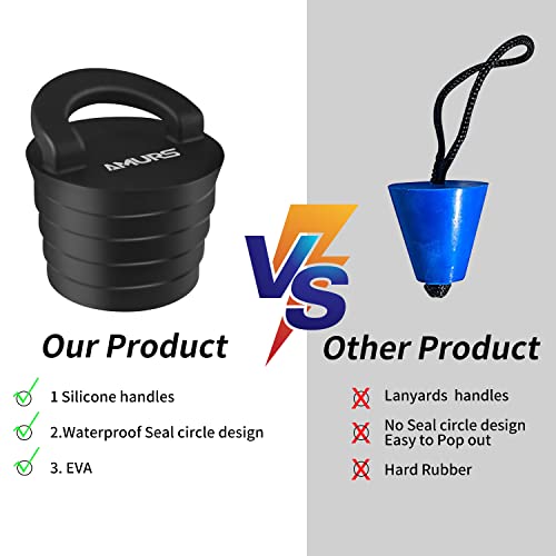 AMURS 12 Pieces Kayak Scupper Plug Kit Scupper Plugs Drain Holes Stopper with Silicone Handle Universal Kayak Plugs for sit on top of Kayak Canoe Boat - Image 4