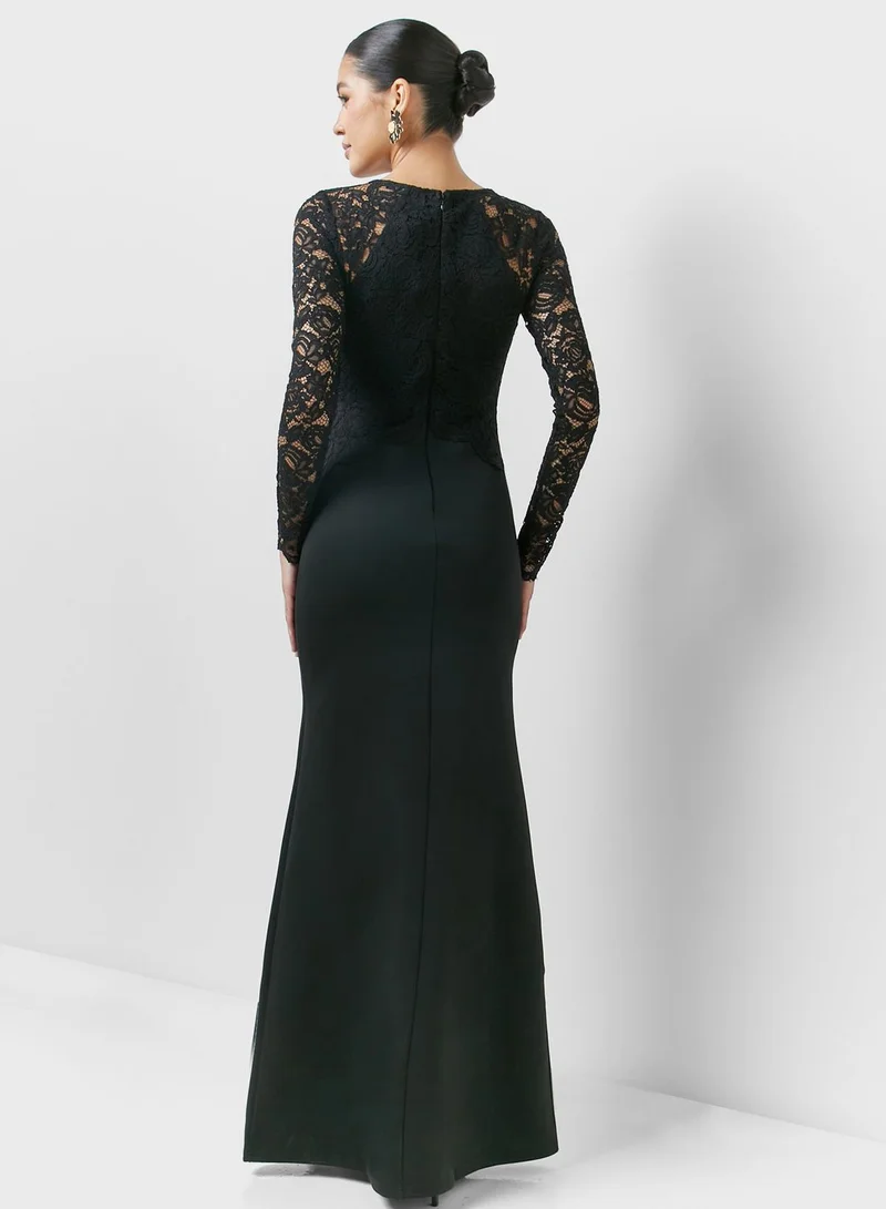 TFNC Lace Detail Knitted Dress