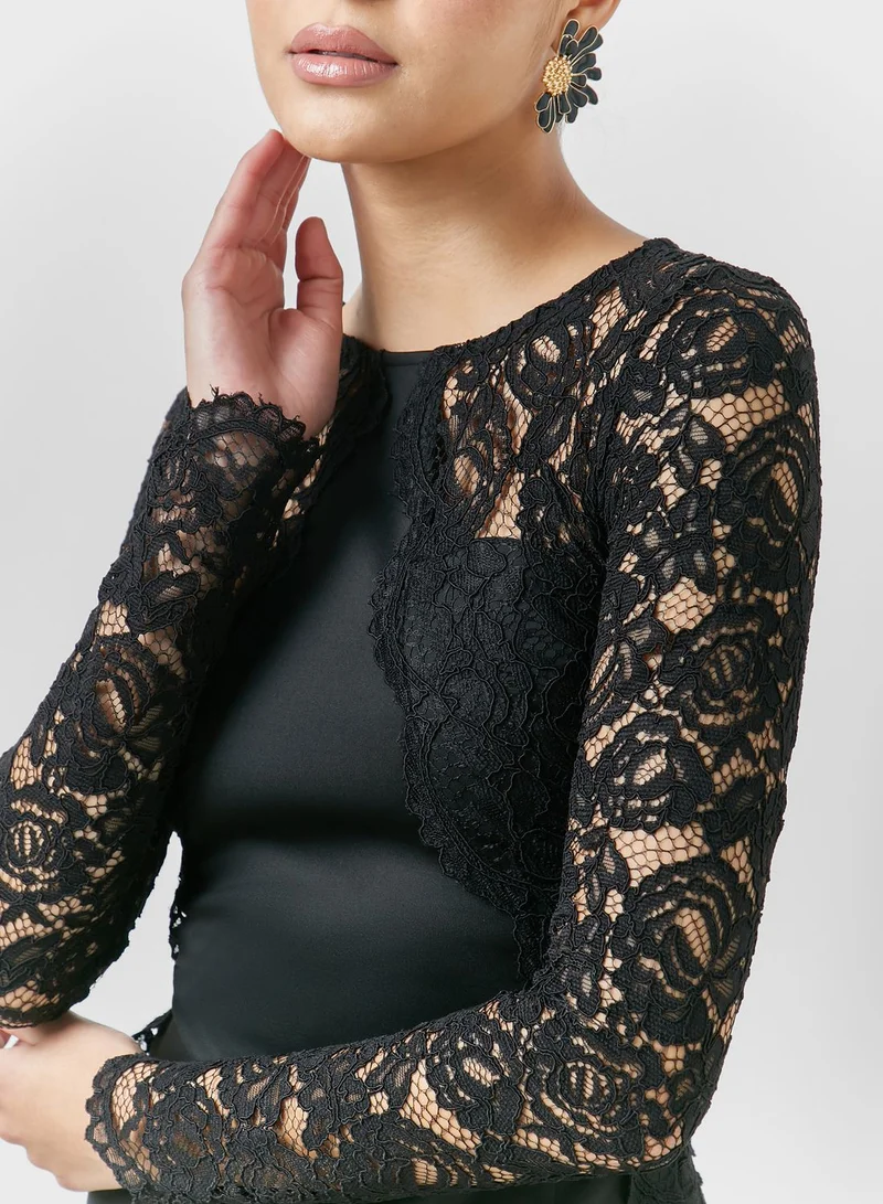 TFNC Lace Detail Knitted Dress