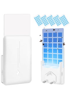 ZUKIMM Indoor Plug-in Mosquito Killer, Flying Insect Trap for Flies, Fruit Flies, Moths & Gnats, UV Attractant Catcher & with Adjustable Brightness Night Light, 1 Device + 5Pcs Adhesive Cards - White  - Image 1