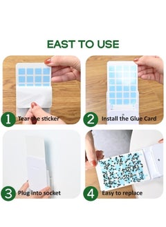 ZUKIMM Indoor Plug-in Mosquito Killer, Flying Insect Trap for Flies, Fruit Flies, Moths & Gnats, UV Attractant Catcher & with Adjustable Brightness Night Light, 1 Device + 5Pcs Adhesive Cards - White  - Image 2