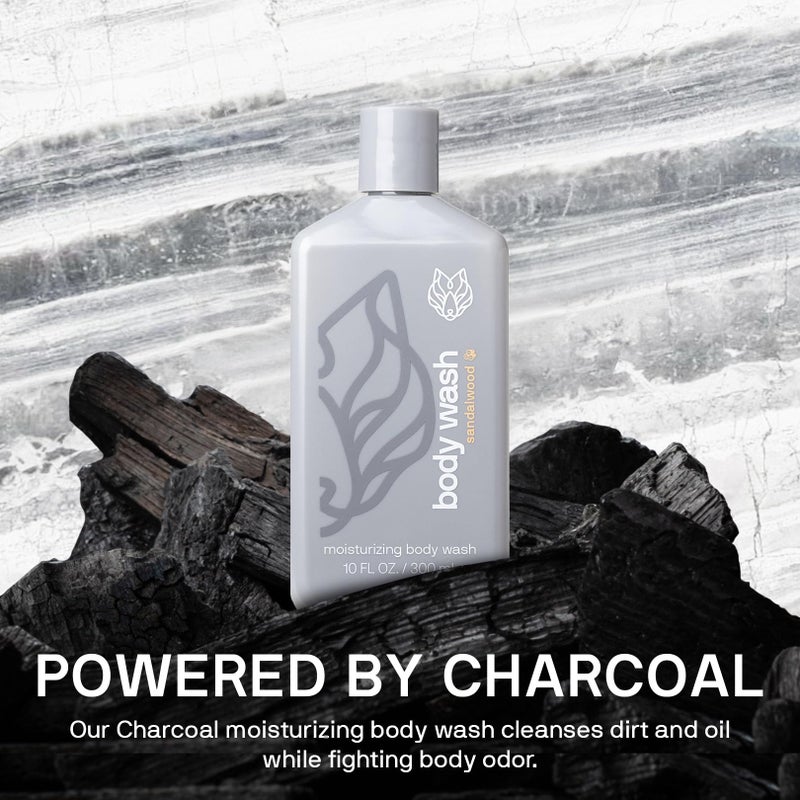 Black Wolf Moisturizing Body Wash for Men, Sandalwood - Mens Hydrating Bodywash for Dry, Dehydrated, & Sensitive Skin - Hyaluronic Acid, Aloe Vera, & Jojoba Oil Body Cleanser Help Remove Oil & Dirt - Image 5