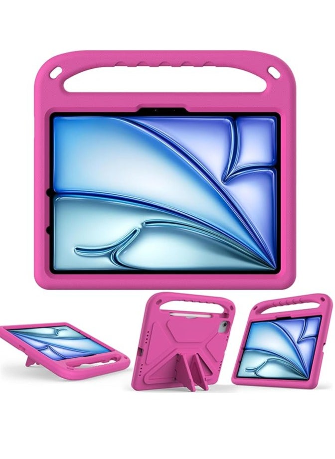 ماركة غير محددة - حافظة للأطفال لجهاز iPad Air مقاس 11 بوصة M2(2024) M2(2024)/Pro 11 بوصة (2024) M4: غطاء واقي خفيف الوزن من EVA خفيف الوزن ومقاوم للصدمات ومقاوم للصدمات ومقاوم للصدمات لحامل غطاء الأطفال لحامل التابلت للأطفال لجهاز iPad Air مقاس 11 بوصة / Pro 11 بوصة (2024) (أحمر وردي) - Image 1