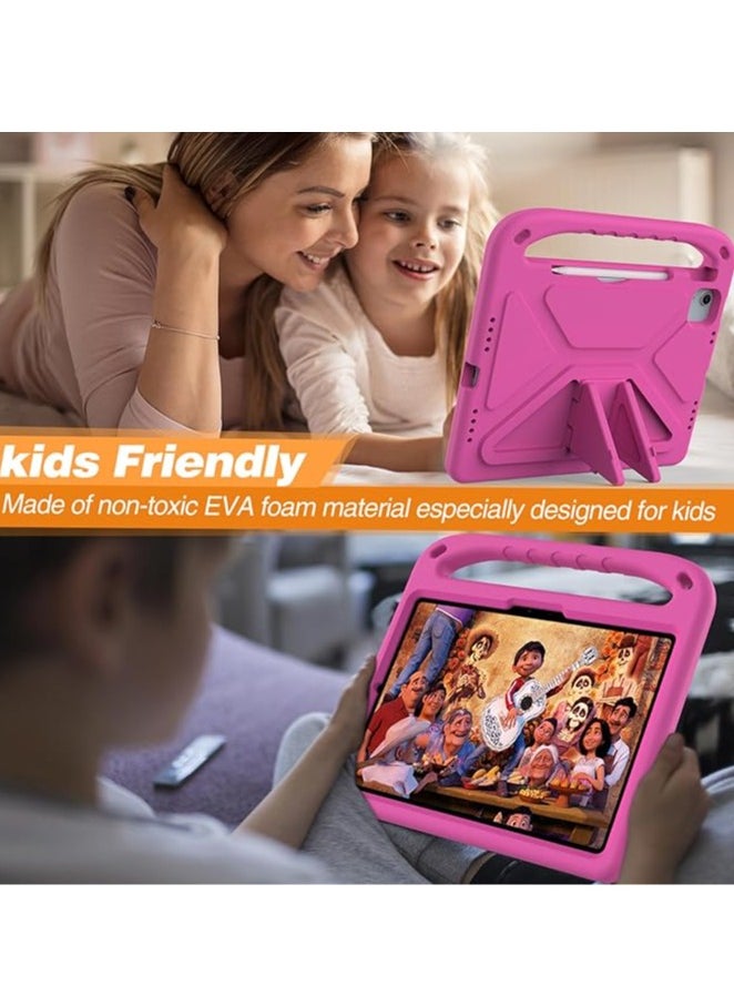 ماركة غير محددة - حافظة للأطفال لجهاز iPad Air مقاس 11 بوصة M2(2024) M2(2024)/Pro 11 بوصة (2024) M4: غطاء واقي خفيف الوزن من EVA خفيف الوزن ومقاوم للصدمات ومقاوم للصدمات ومقاوم للصدمات لحامل غطاء الأطفال لحامل التابلت للأطفال لجهاز iPad Air مقاس 11 بوصة / Pro 11 بوصة (2024) (أحمر وردي) - Image 1