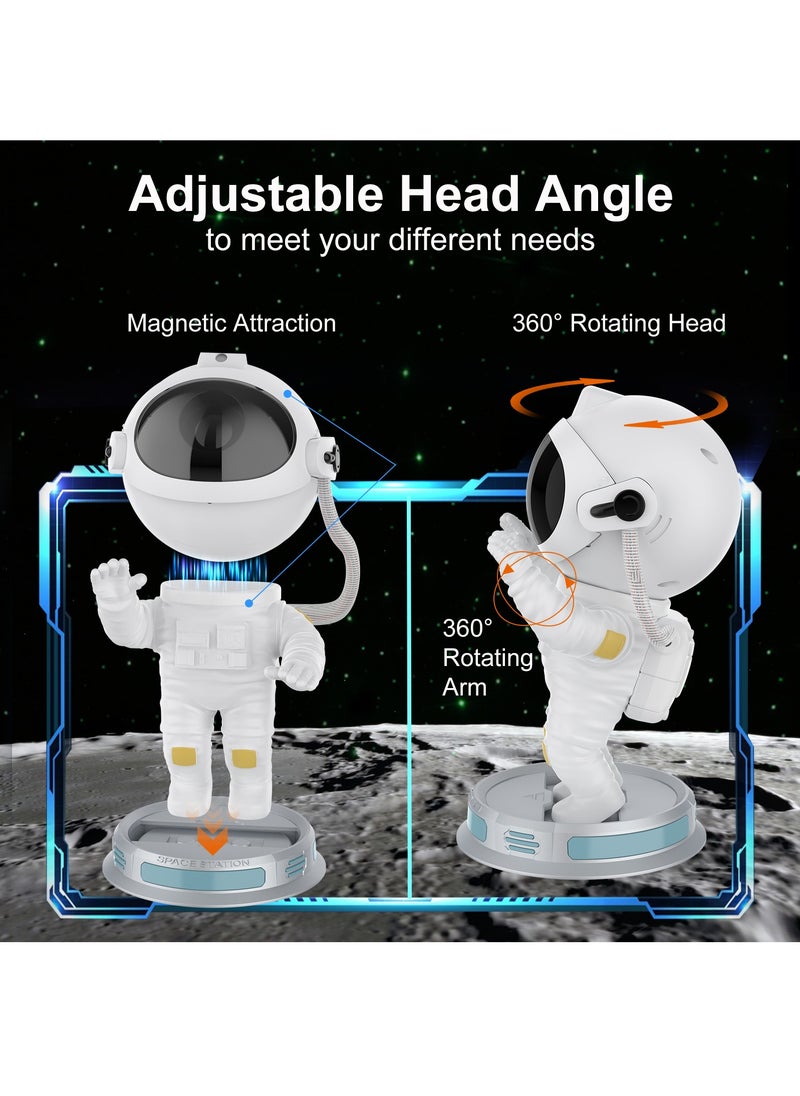 ARNOTEC - Star Projector Night Light with Timer, Remote Control and 360°Adjustable Design, Astronaut Nebula Galaxy Night Light Projector for Children Adults Baby Bedroom, Party Room and Game Room - Image 1