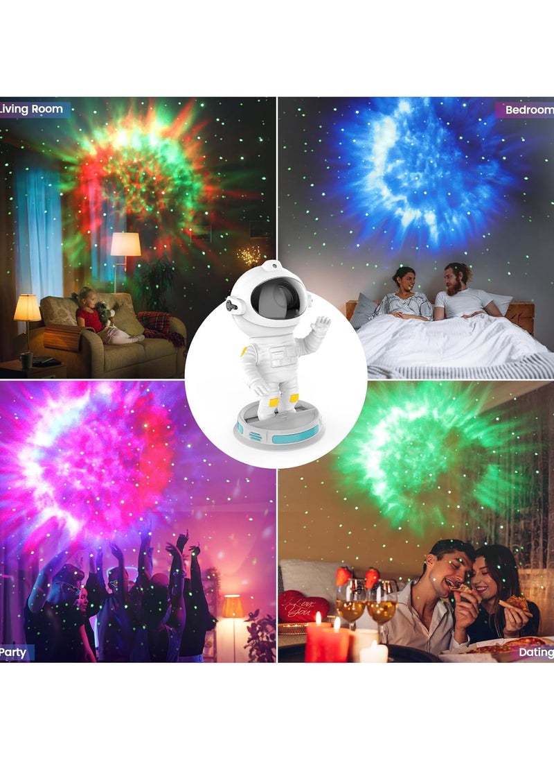 ARNOTEC - Star Projector Night Light with Timer, Remote Control and 360°Adjustable Design, Astronaut Nebula Galaxy Night Light Projector for Children Adults Baby Bedroom, Party Room and Game Room - Image 1