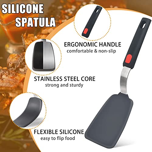 Turbid Silicone Spatula - Nonstick, Heat Resistant Cooking & Baking Flipper for Pancakes, Omelettes, Pizza, Steak, Dosa - Ideal for Griddle Pans, Cookware and Fish Turner (Classic Spatula) - Image 5