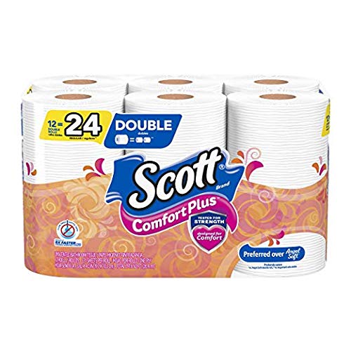 Scott ComfortPlus Toilet Paper, 12 Double Rolls, Bath Tissue (2 Pack) - Image 2