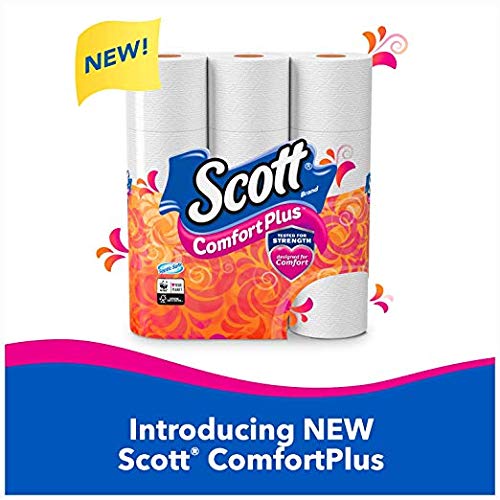 Scott ComfortPlus Toilet Paper, 12 Double Rolls, Bath Tissue (2 Pack) - Image 3