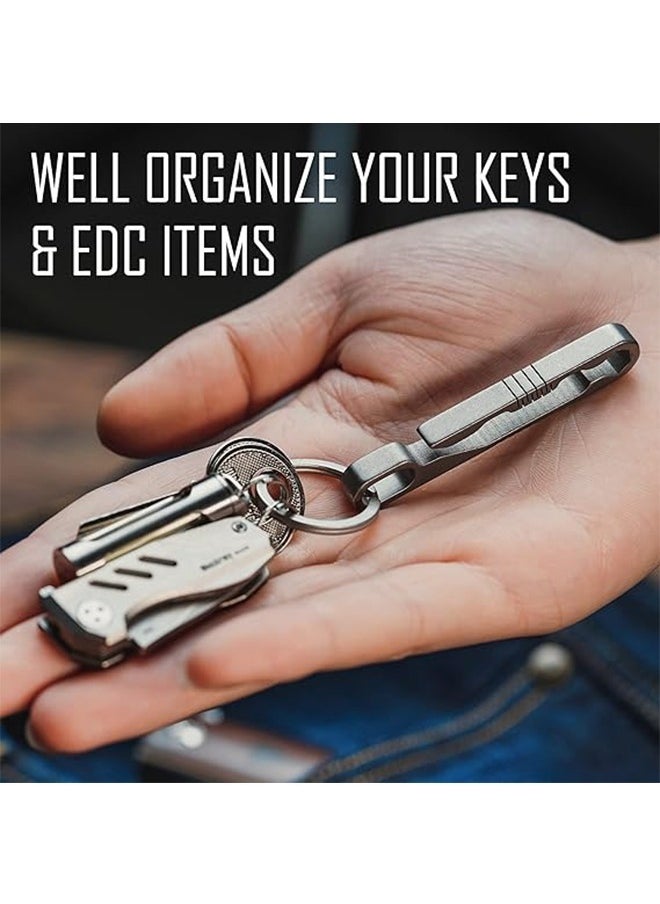 CHENYA Climbing Buckle Clip Portable EDC Ring Buckle Carabiner Clip with with Keyring Stainless Steel Hanging Buckle Bottle Opener Belt Clip Quick Hanging Accessory for Outdoor  - Image 2