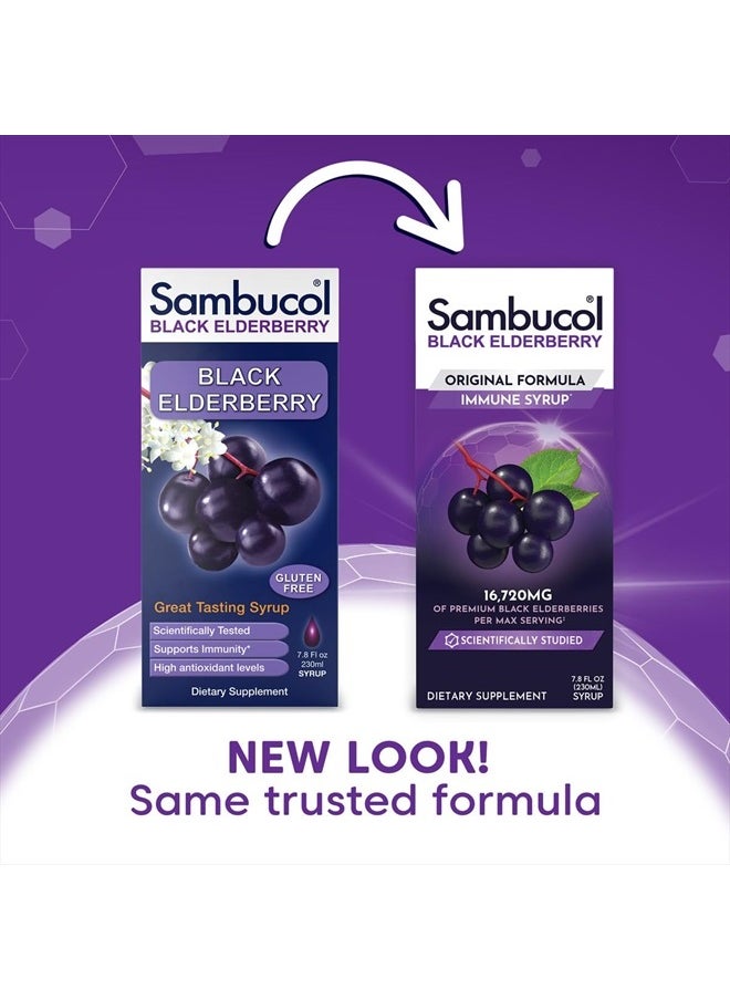 Sambucol Black Elderberry Syrup - Sambucus Elderberry Syrup for Adults Immune Support, Elderberry Liquid, Elderberry Extract, Gluten Free - 7.8 Fl Oz  - Image 2