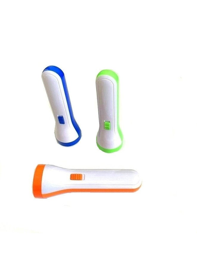 Direct Plastic Mini Strong Light Small Flashlight Gift LED Outdoor Lighting Flashlight Carry Creative Flashlight-Color:Orange  - Image 4