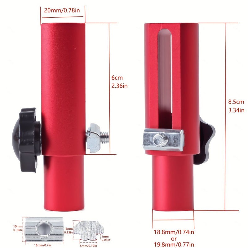 2 Pcs Red Adjustable Quick Clamp Fixture 18.8mm for Router Table Woodworking Tool - Image 3