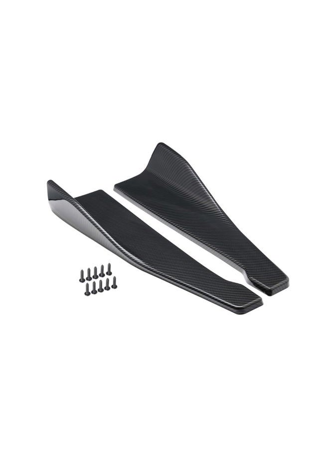 idain Pair of Car Rear Bumper Lip Diffuser Splitter, Universal Side Skirt Spoiler,Wrap Angle Protector,Bumper Lip Body Kit (Carbon Fiber Pattern) - Image 1