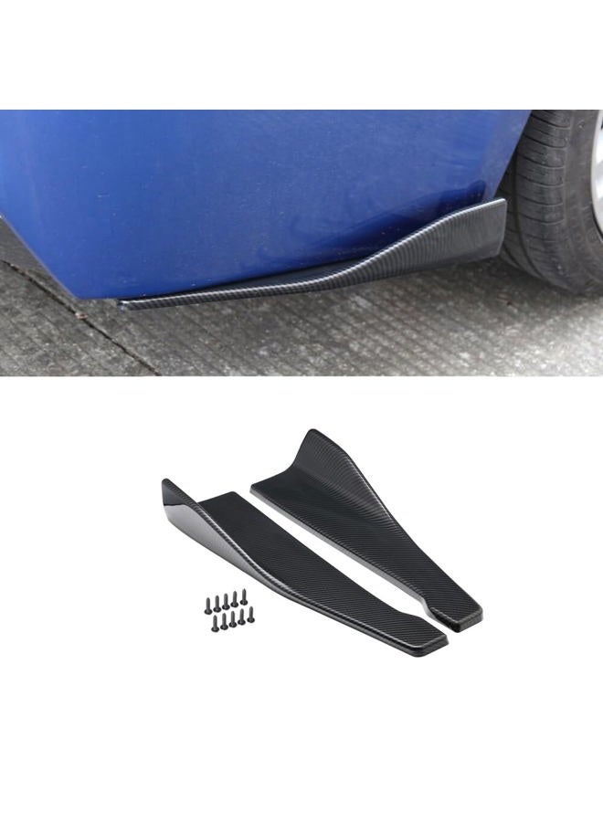 idain Pair of Car Rear Bumper Lip Diffuser Splitter, Universal Side Skirt Spoiler,Wrap Angle Protector,Bumper Lip Body Kit (Carbon Fiber Pattern) - Image 5