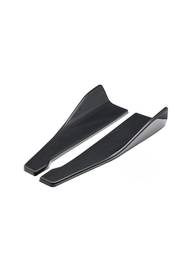 idain Pair of Car Rear Bumper Lip Diffuser Splitter, Universal Side Skirt Spoiler,Wrap Angle Protector,Bumper Lip Body Kit (Carbon Fiber Pattern) - Image 3