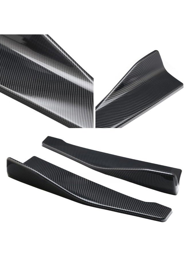 idain Pair of Car Rear Bumper Lip Diffuser Splitter, Universal Side Skirt Spoiler,Wrap Angle Protector,Bumper Lip Body Kit (Carbon Fiber Pattern) - Image 4