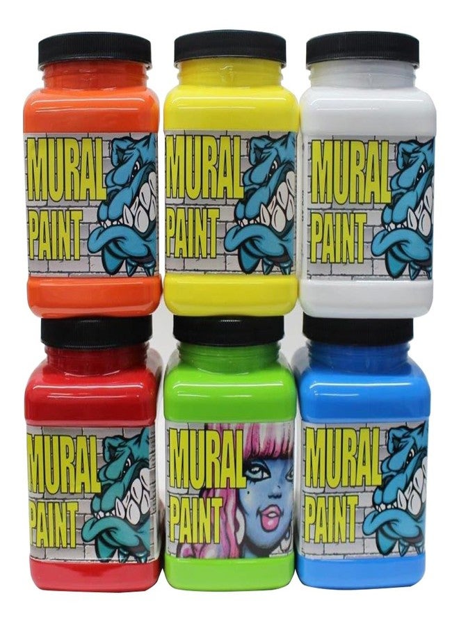 Chroma Mural Paint 16 oz Set Of 6 Retro Replay (2571)