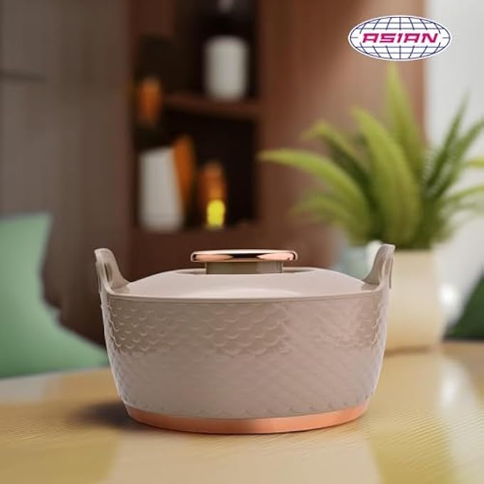 Asian Casserole Majestic Gold Stainless Steel Insulated Hotpot Rose 2500Ml - Image 3