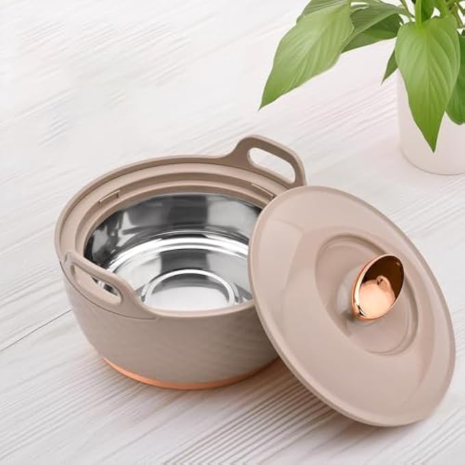 Asian Casserole Majestic Gold Stainless Steel Insulated Hotpot Rose 2500Ml - Image 4