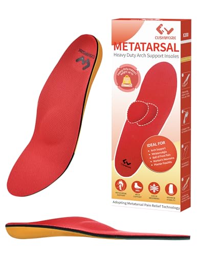 Cushwork Metatarsalgia Insoles for Ball of Foot PainMortons NeuromaHeavy Duty Arch Supports InsolesOrthotic InsolesMen Women Shoe Insert for MetatarsalFoot Pain ReliefG - Image 2