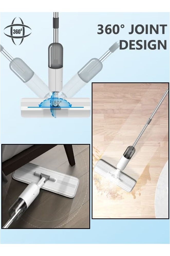 XiuWoo Spray Mop with 2 Washable Microfiber Pads-Cleaning Mop with 350ML Refillable Water Tank-Ceramic Floor Mop for Home Kitchen - Image 3