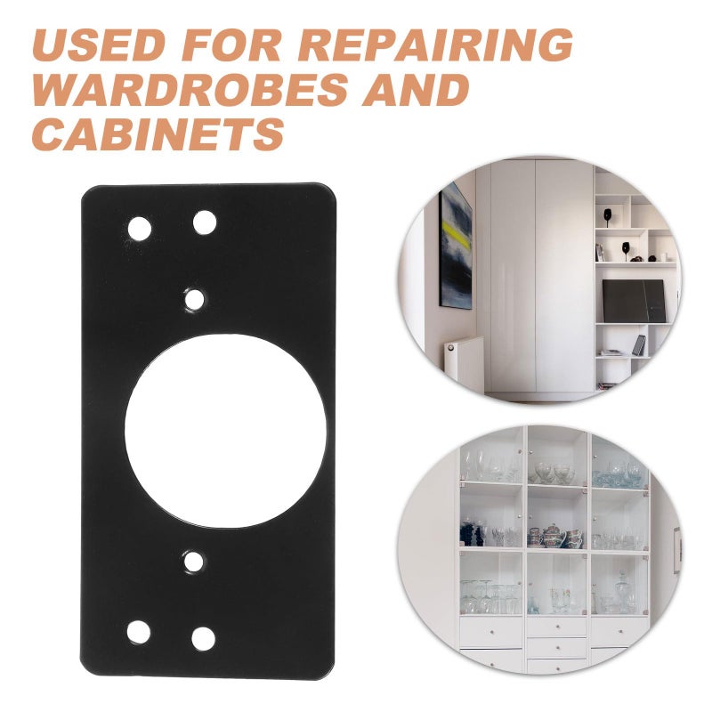 Stainless Steel Door Hinge Repair Plate and Hole Filler Plate for Wood Furniture - Image 4
