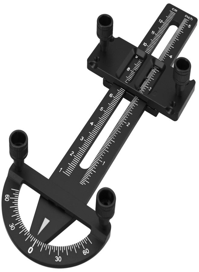 Vgoohobby Aluminum Shock Synchronizer Ruler Balance Measurement Tool Compatible with 1/10 1/12 Axial SCX10 TRX4 Tamiya TT02 TT02 CC01 MST XV01 TF2 RC Car (Black) - Image 3