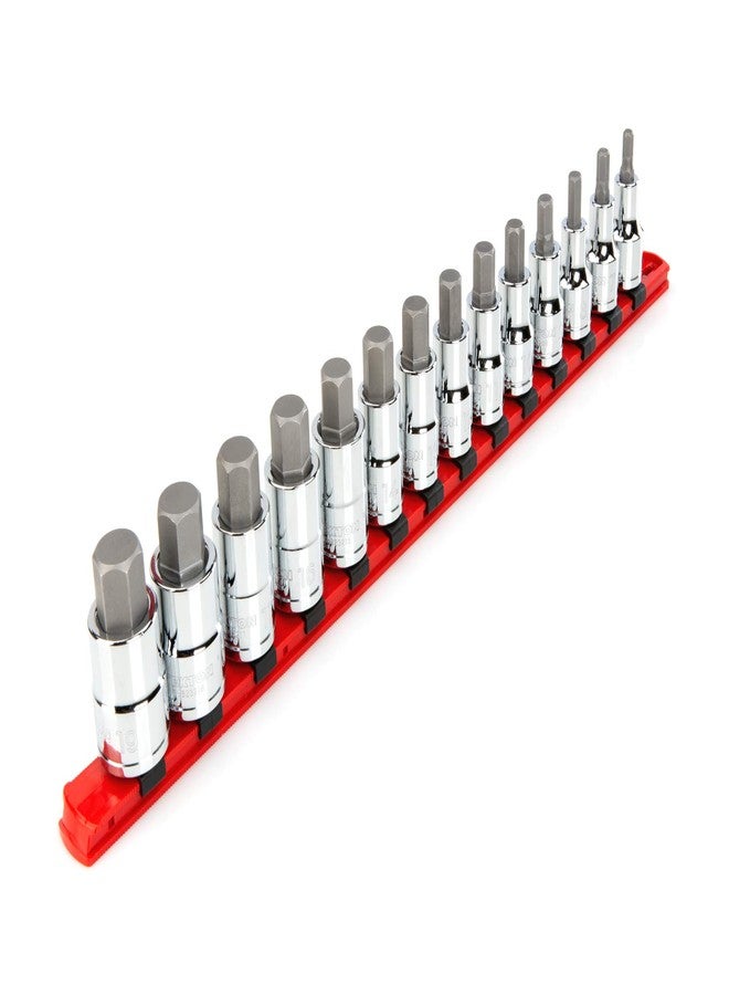 TEKTON 1/2 Inch Drive Hex Bit Socket Set with Rail, 14-Piece (6-19 mm) | SHB92102 - Image 1