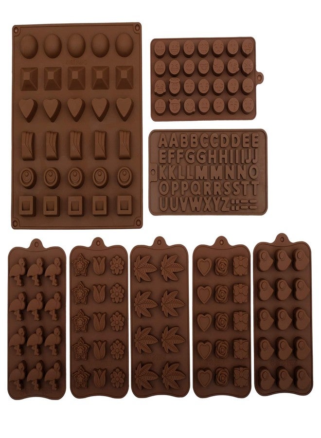 STORE 2508 Store2508 Silicone Chocolate Moulds Mould Mold Set, Pack of 8 - Image 1