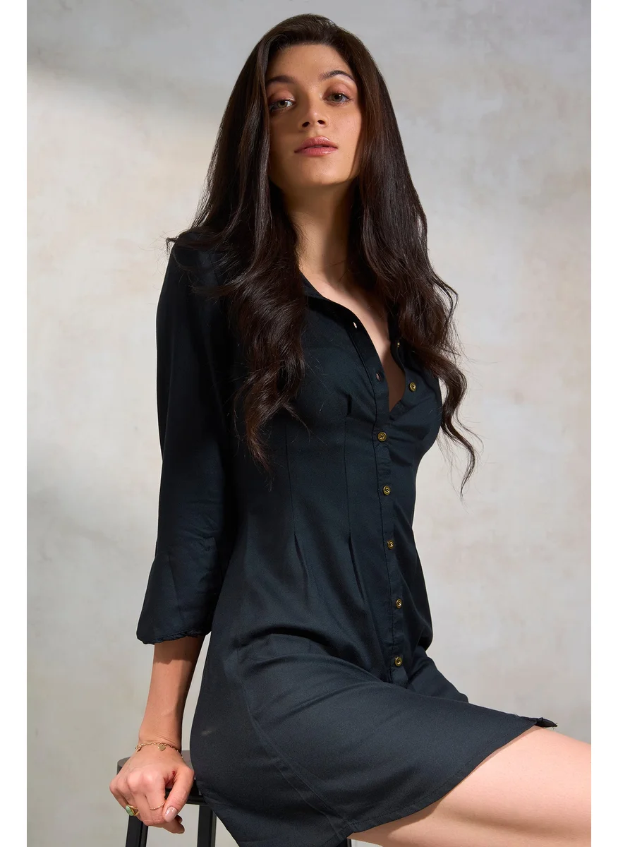 فيرجيو Button-Up Mini Dress
