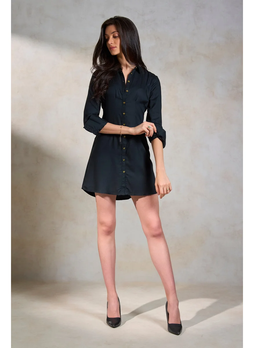 فيرجيو Button-Up Mini Dress
