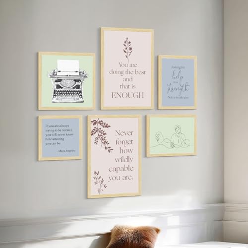 ArtX Paper Writer Motivational Quotes For Decoration, Inspirational Team Building Quotes For Home, Office Decoration Items and Study Room Decor, Multicolor Framed Posters, Multi Size, Set of 6 - Image 5